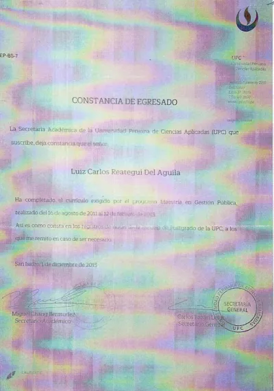 Miniatura del documento: Constancia de egresado de la Maestría en Gestión Pública — UPC